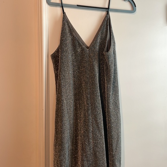 White Eyelash Dress in Silver- Size Small - Picture 3 of 4